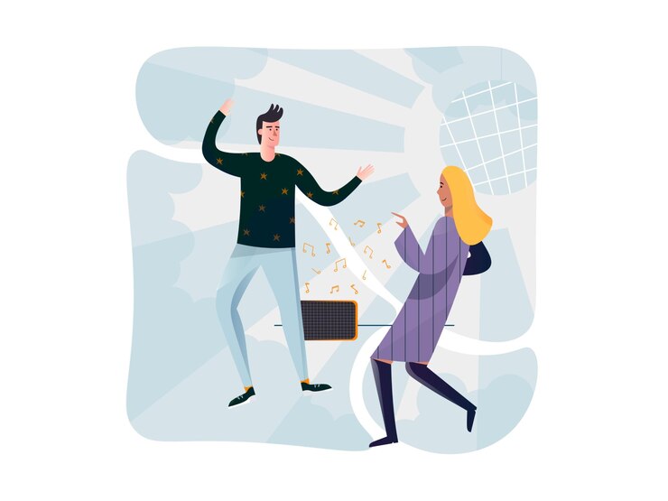 Vector dancing illustration