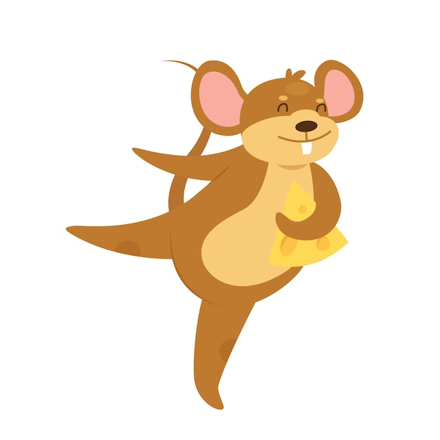 Dancing mouse with cheese