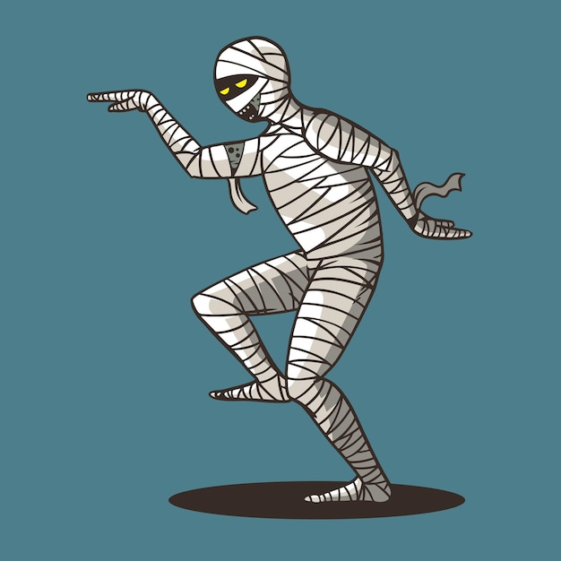 Vector dancing mummy vector illustration