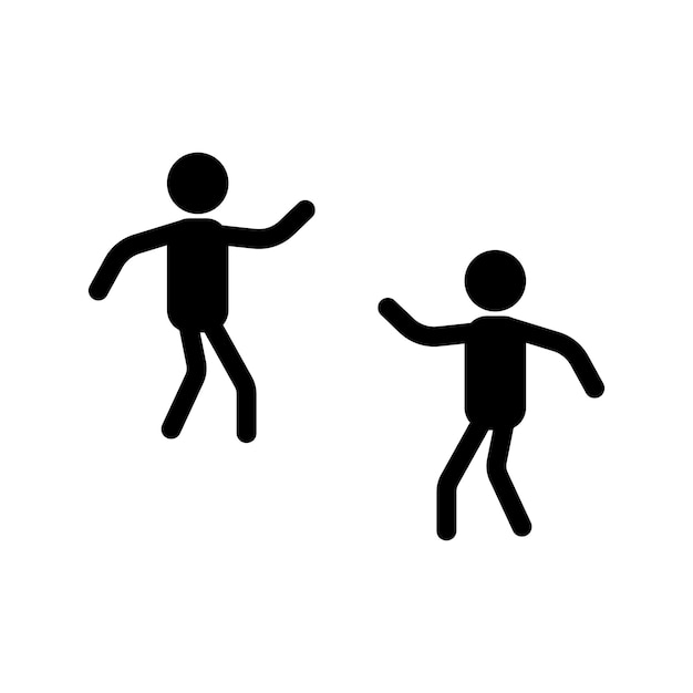 Dancing people icon vector