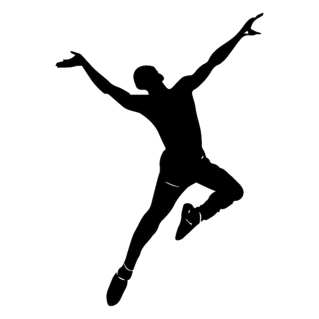 a dancing people vector silhouette