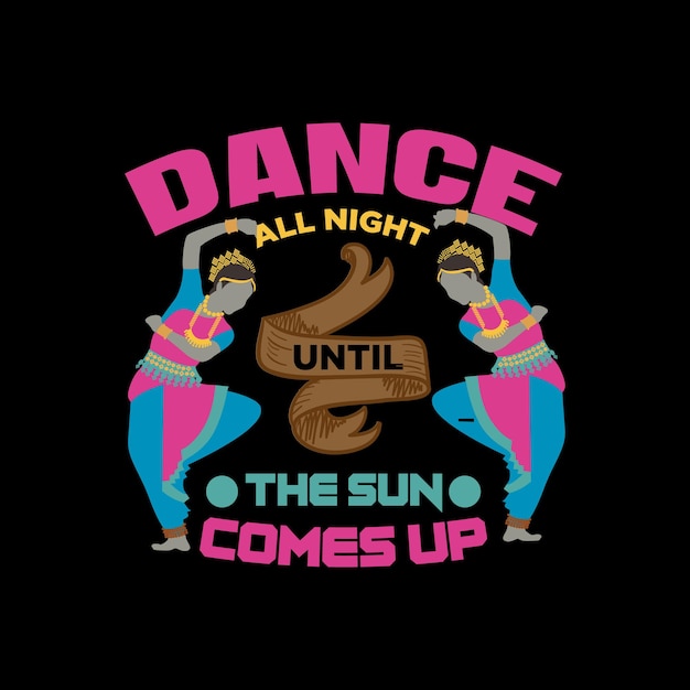 Dancing t shirt design vector