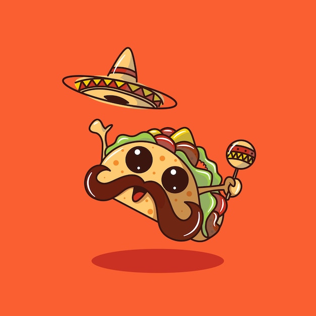 Vector dancing tacos