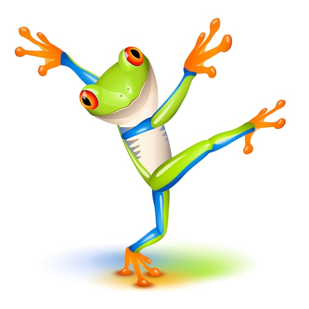 Dancing Tree Frog in equilibrium