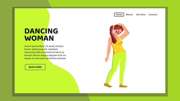 Dancing woman vector