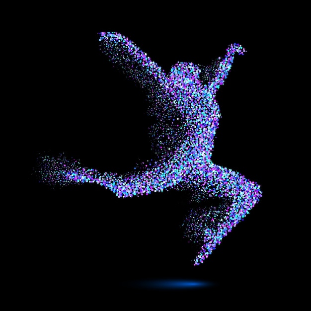 Vector dancing woman