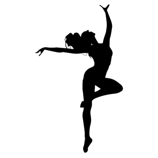 Vector a dancing women vector silhouette