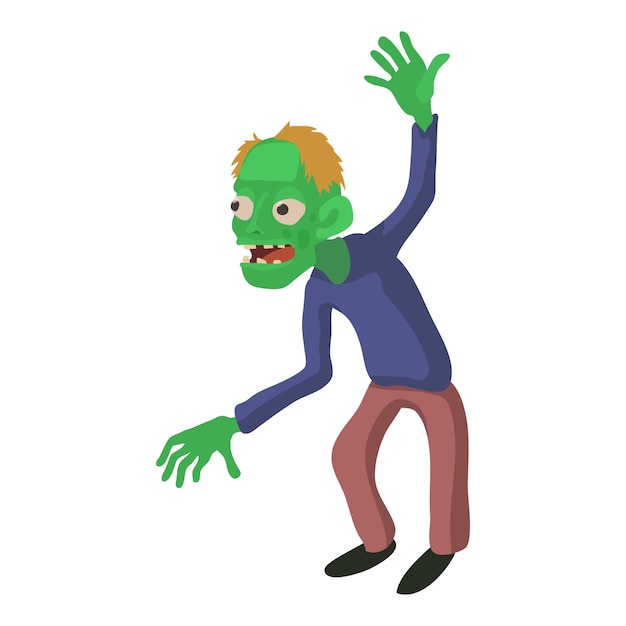 Dancing zombie icon Cartoon illustration of zombie vector icon for web