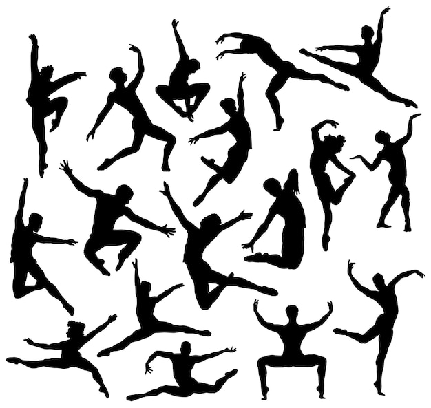 Vector dancingmansilhouette