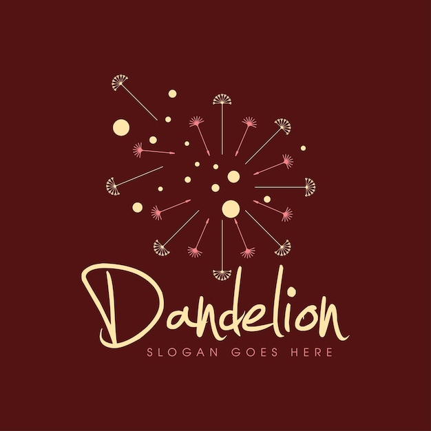 Dandelion flower logo design concept vector nature logo of flower design vector