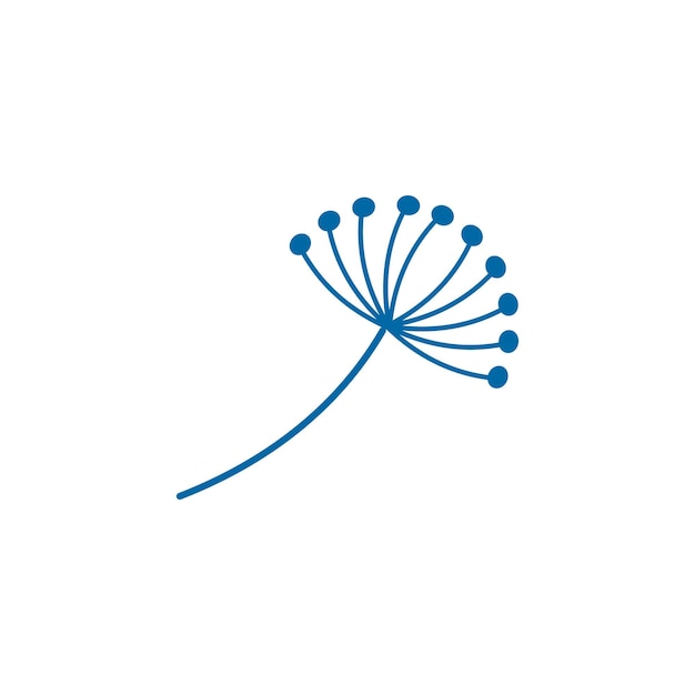Dandelion flower logo design template