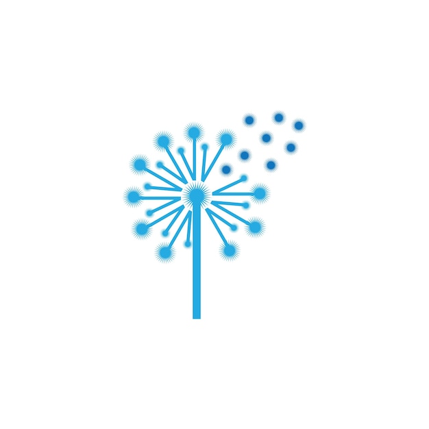 DANDELION FLOWER LOGO VECTOR TEMPLATE