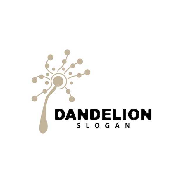 Dandelion Flower Vector Flower Plant Illustration Icon Dendelion Logo Simple Design