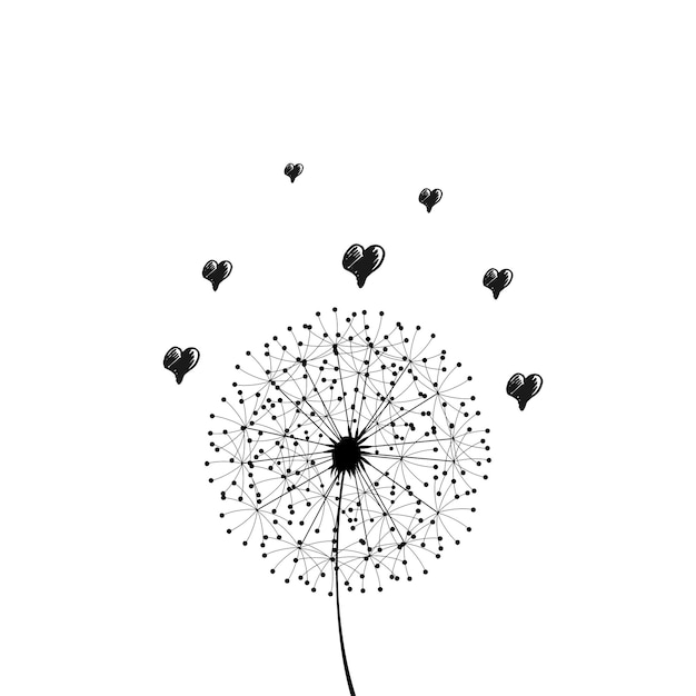 Dandelion heart love