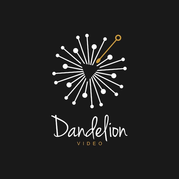 Dandelion logo design modern illustration