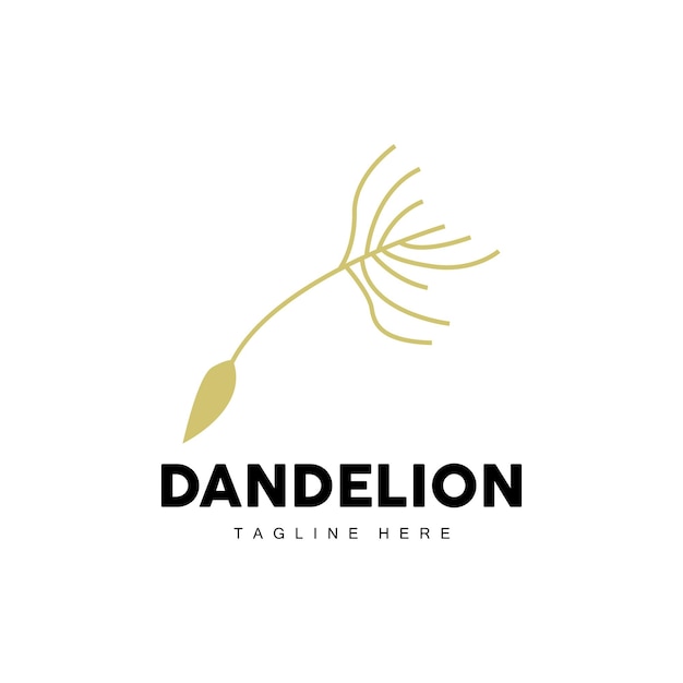 Dandelion Logo Vector Plant Dandelion flower Design Icon Template