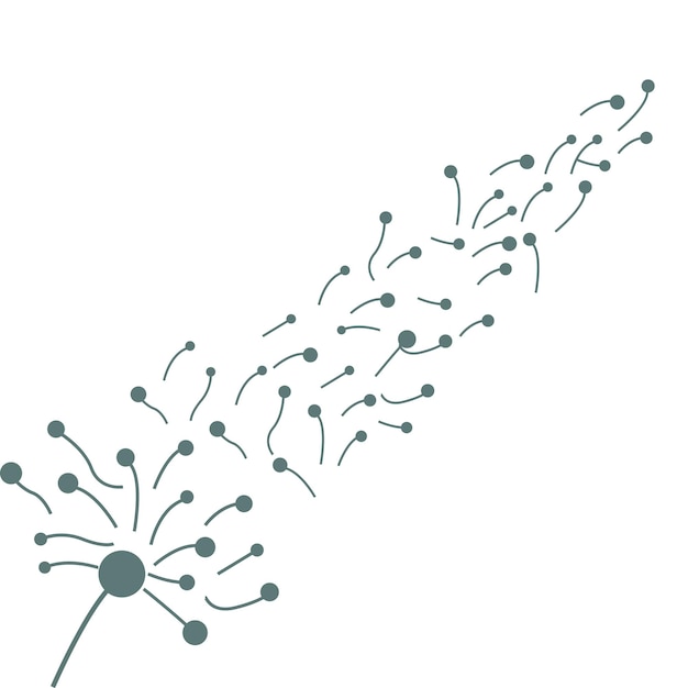 Dandelion Logo Vector Plant Dandelion flower Design Icon Template