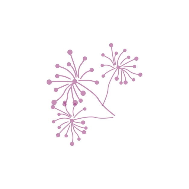 Одуванчик логотип вектор завод цветок одуванчика дизайн икона шаблон