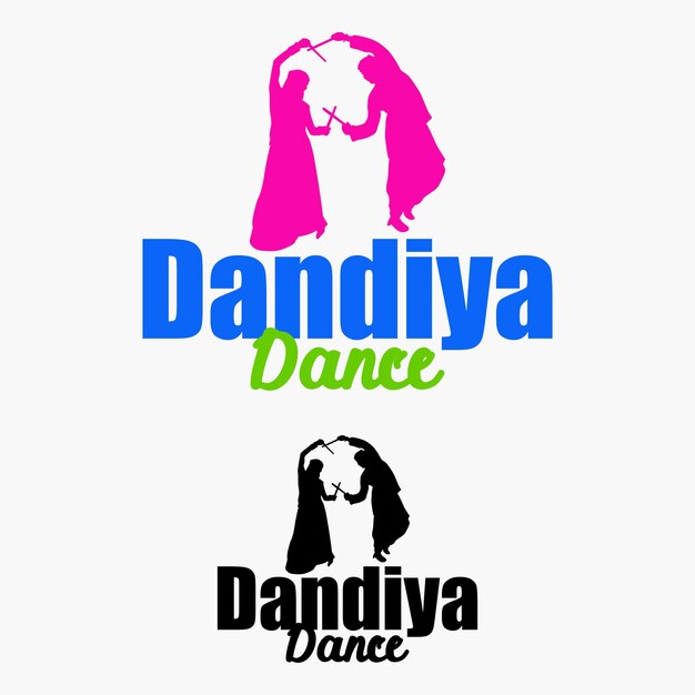 dandiya logo ontwerp vector