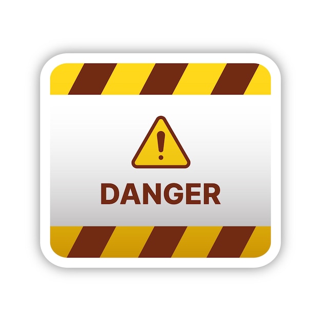 Vector danger board sign vector