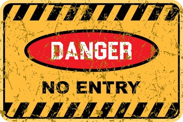 Vector danger do not enter sign vector illustration