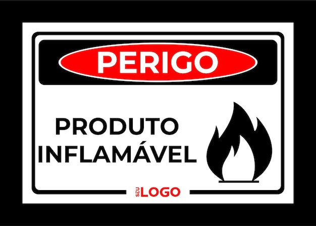 Vector danger, flammable product