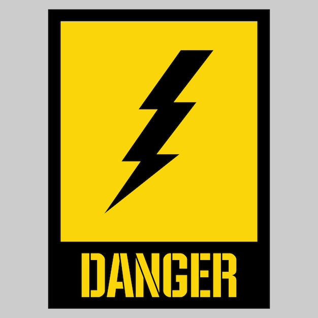 Danger high voltage sign vector