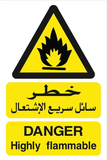 Danger highly inflammable