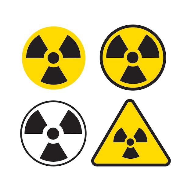 Danger radiation toxic icon. vector illustration