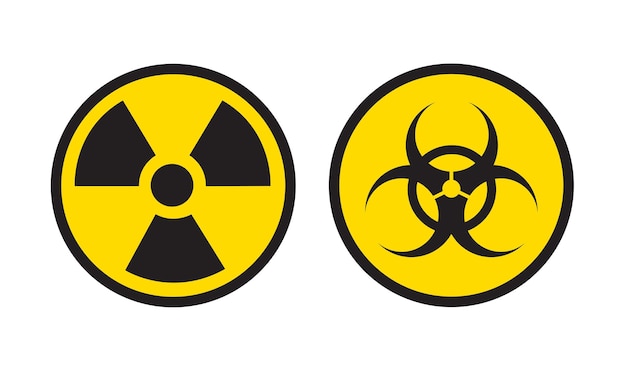 Danger radiation toxic icon. vector illustration