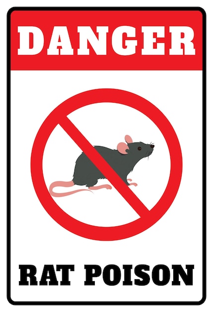 Danger Rat Poison Do Not Eat Novelty Warning Caution Notice