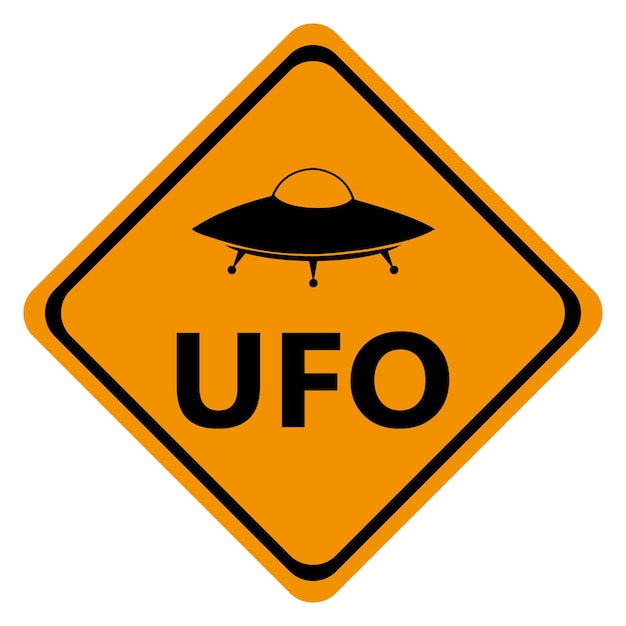 danger road signs UFO vector illustration icon