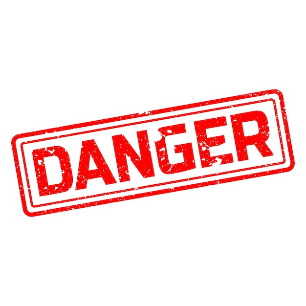 Danger rubber stamp grunge vector