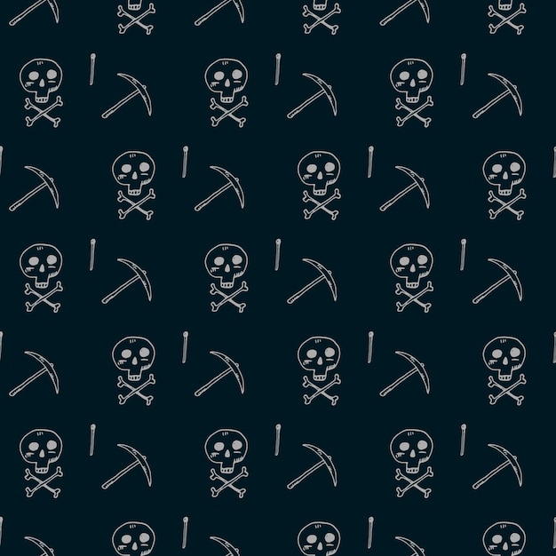 Danger Seamless Pattern Design. Vector Illustration.