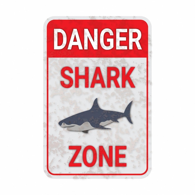 Vector danger shark zone vector