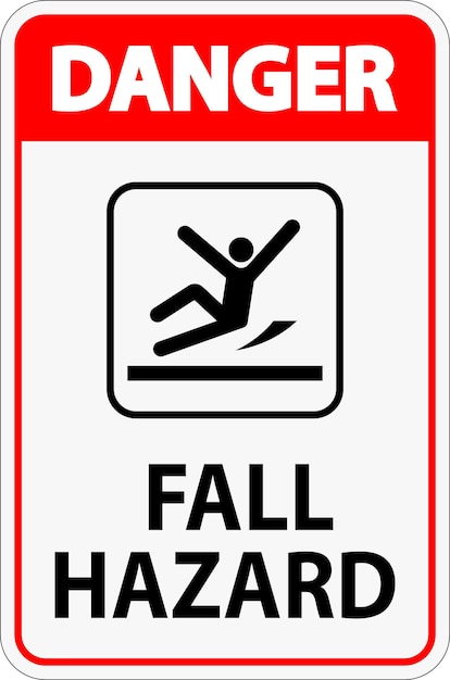 danger sign fall hazard