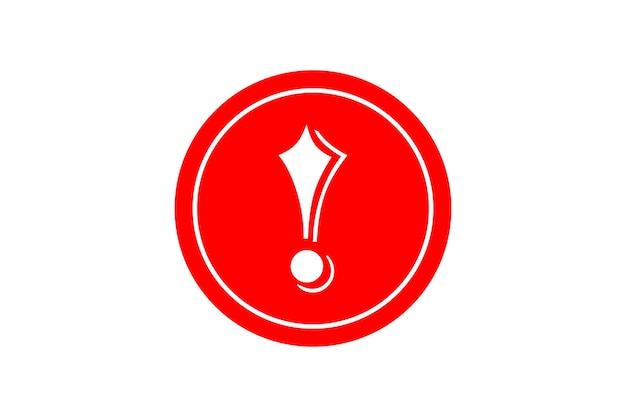 Danger sign icon in red. vector illustration