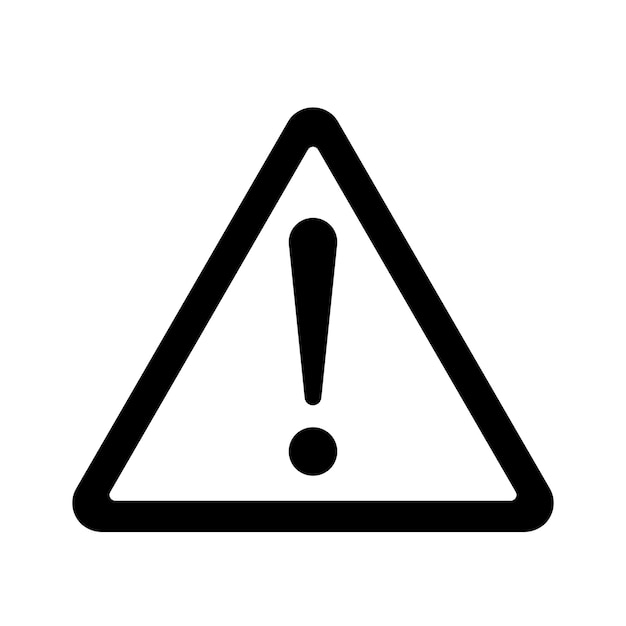 Danger sign vector icon