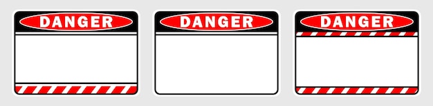 danger sign warning caution blank text space area message box sticker label object template design