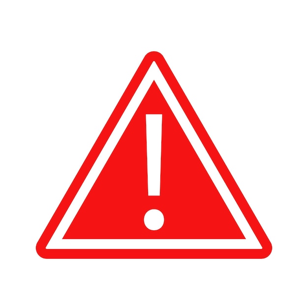 Vector danger sign with exclamation point