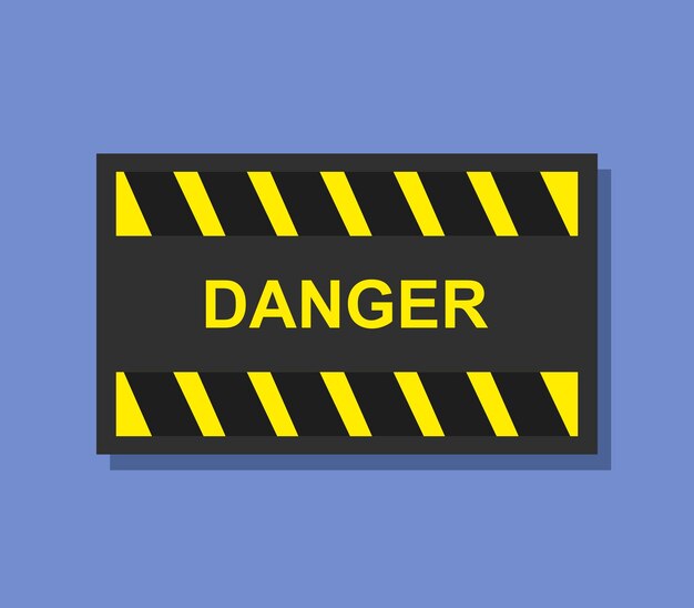 Vector danger sign