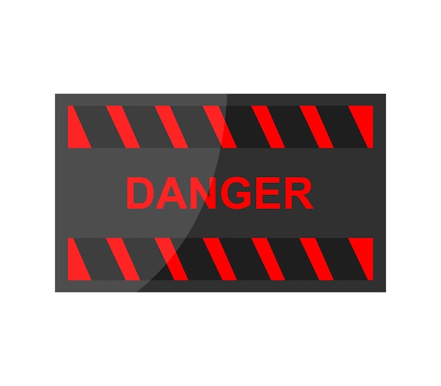 Vector danger sign