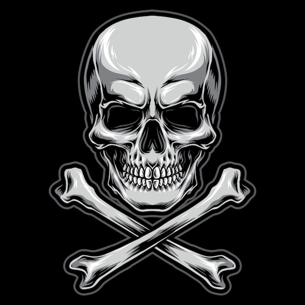 Опасный череп логотип и значок