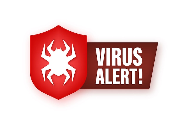 Vector danger symbol vector illustration virus protection computer virus alert