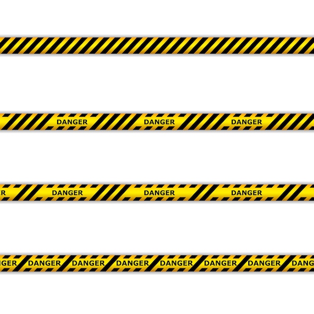 Danger tapes. warning tapes. police line and do not cross. barricade tape.