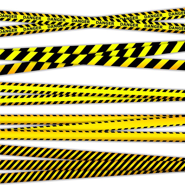 Vector danger tapes. warning tapes. police line and do not cross. barricade tape.