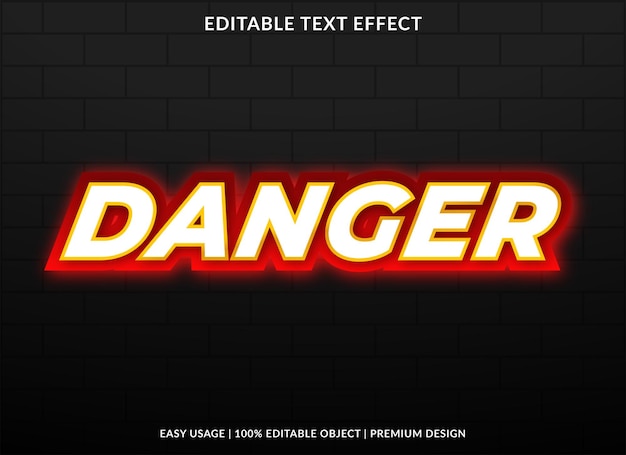 danger text effect with bold style use for brand headline 