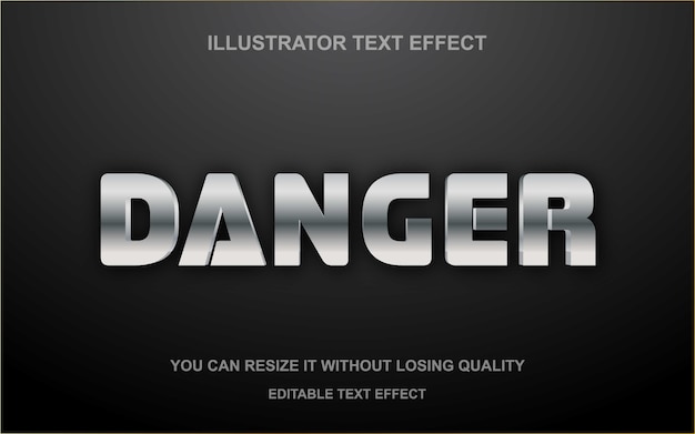 Pericolo effetto testo