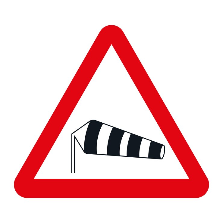 DANGER TRAFFIC SIGNS OF SPAIN P29 Crosswind road