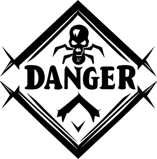 Vector danger vector art illustration